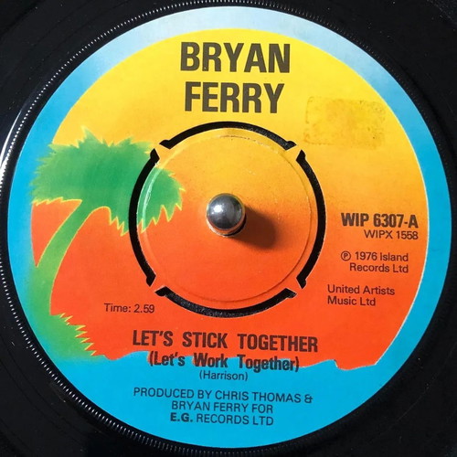Bryan Ferry Let's Stick Together vinyl used, rock