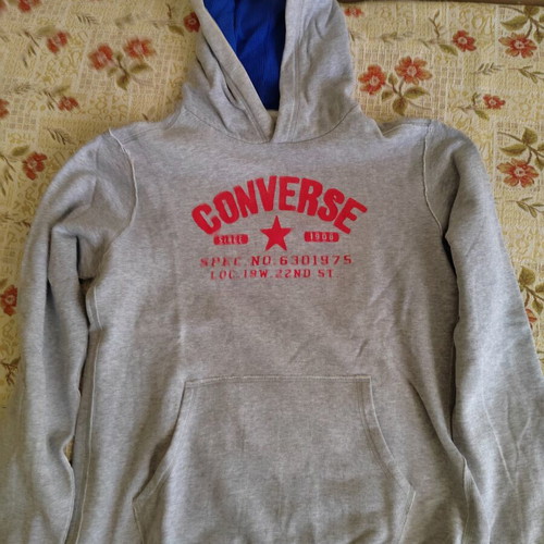 Converse Hoodie gray XL used, retro logo, age 12+