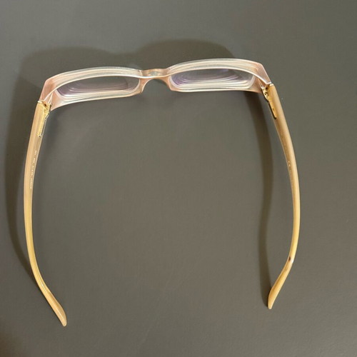 Salvatore Ferragamo glasses frame like new, beige and gold