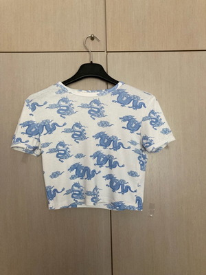 Bershka crop top μεταχειρισμένο, μέγεθος M, άσπρο