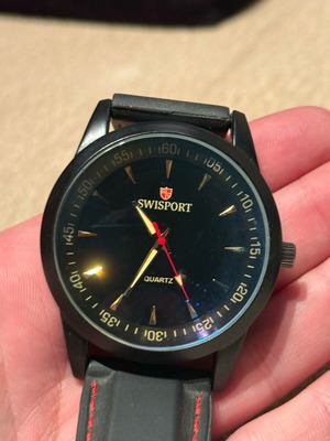 Swisport watch like new, black unisex