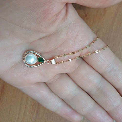 Steel necklace rose gold