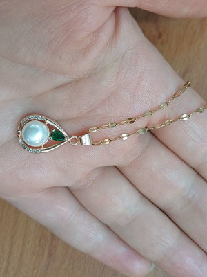 Steel necklace rose gold