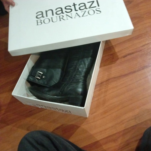 Bournazos tall leather boots like new size 37 black