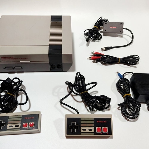 Nintendo Entertainment System (NES) used console with RCA cables