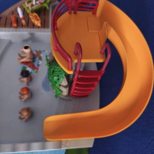 Playmobil pool with family figures and accessories