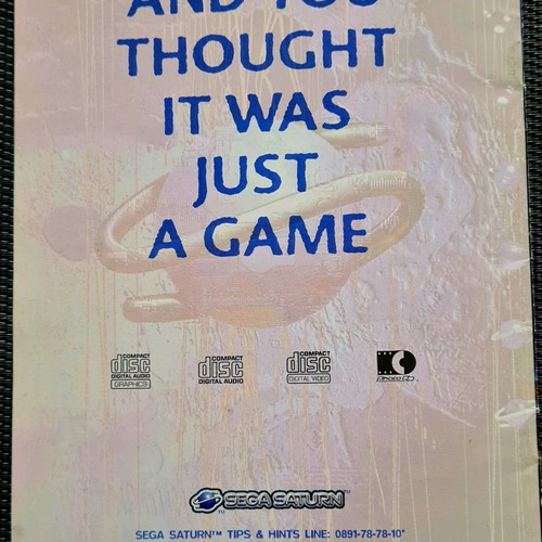 Sega Saturn advertising insert used