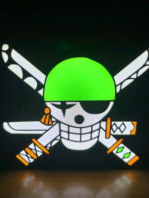 One Piece Lighting with Straw Hat Pirates Skull, New