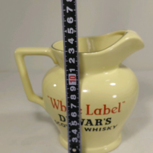Dewar's White Label ceramic jug used, vintage