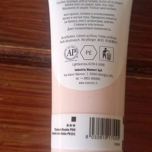 Acrylic paint new in tube