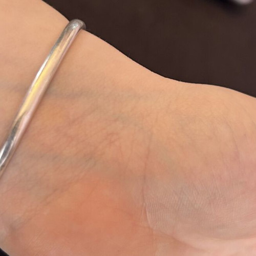 Silver 925 bracelet cuff vintage used, 17 cm