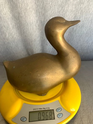 Bronze duck figure used