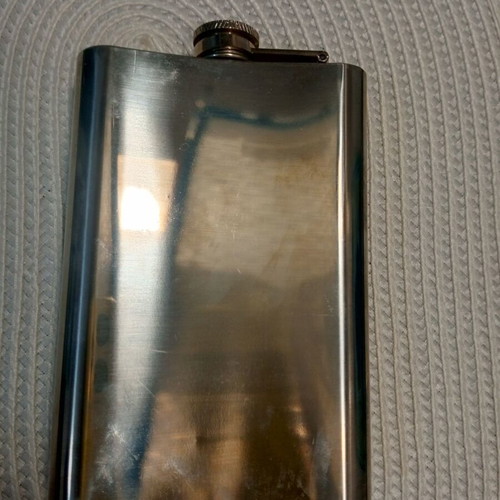 Vintage metal flask with Soviet symbols, new