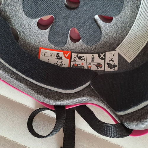 No Fear children's bicycle helmet 55-57 cm like new, pink-fuchsia