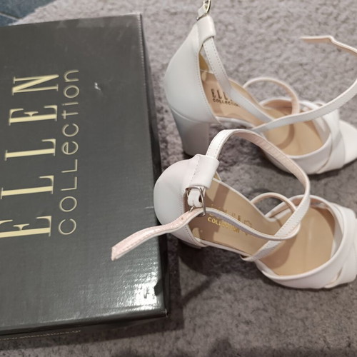 Ellen white sandals size 39 like new, suitable for bride