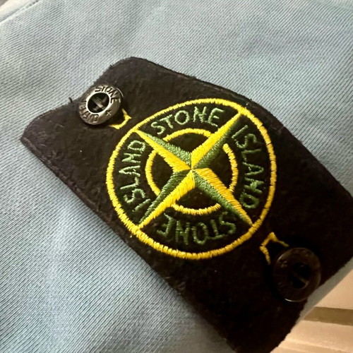 Stone Island garment-dyed cotton jersey shorts size M like new, blue