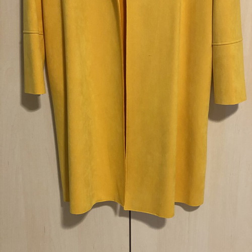 Zara yellow castor-effect coat, new