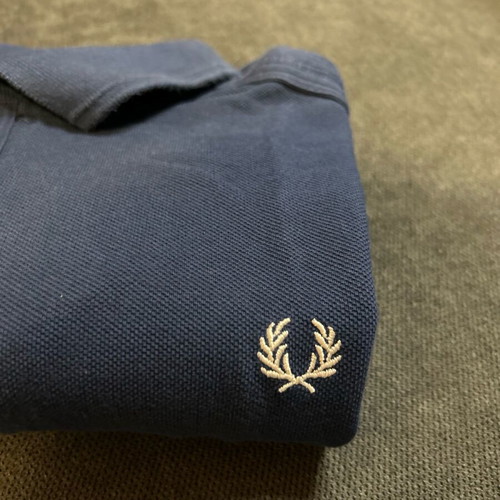 Fred Perry men's polo shirt short sleeve blue used like new, size M