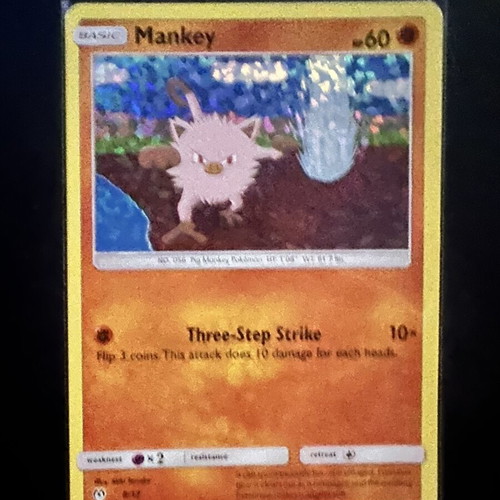 Mankey McDonalds 2019 Holo Pokemon Card used