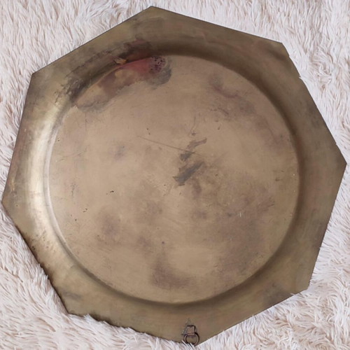Egyptian brass table set vintage 1950s used