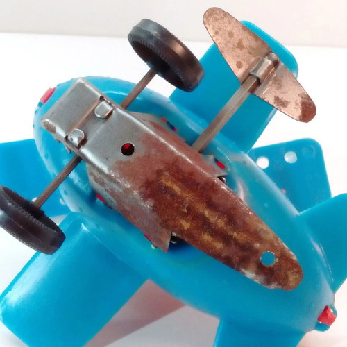 Priftis Wind-Up Plastic Amphibious Helicopter 60's Like New
