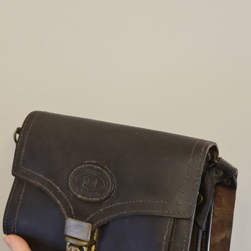 Leather crossbody bag small used, brown