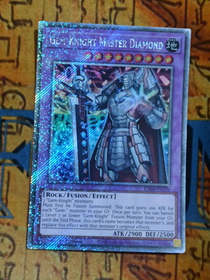 Gem Knight Master Diamond Platinum Secret Rare κάρτα σαν καινούργια