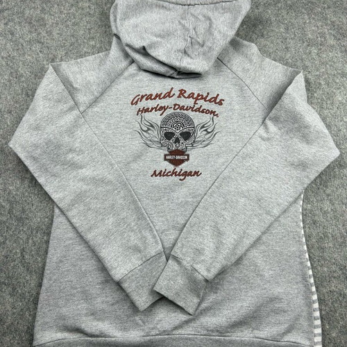 Harley-Davidson gray striped raglan sweatshirt used, size S