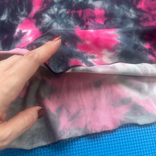 Y2K Tie-Dye Maxi Skirt Fuchsia and Black, Like New, Size M