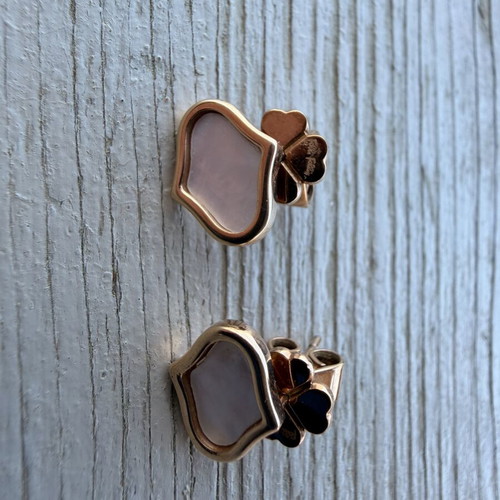 Folli Follie set of pink and gold earrings with pendant