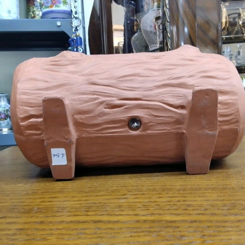 Clay flower pot for outdoor garden like new 11x27x14 cm