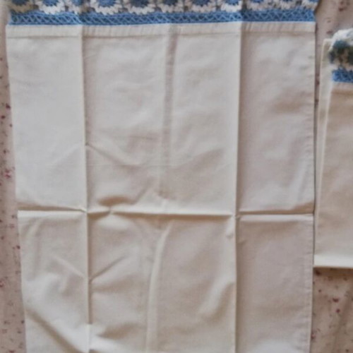 Pillowcase set new, handmade with lace, cotton 40x60 cm