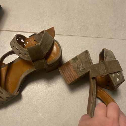 Alpe suede leather sandals used, in excellent condition
