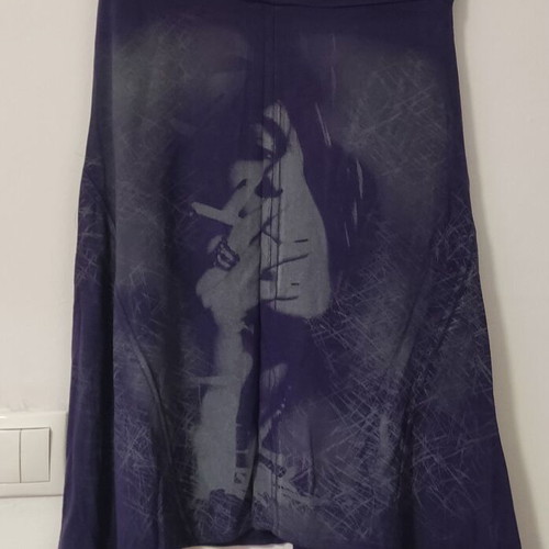 Viscose summer skirt purple JusTop like new, elastic waist