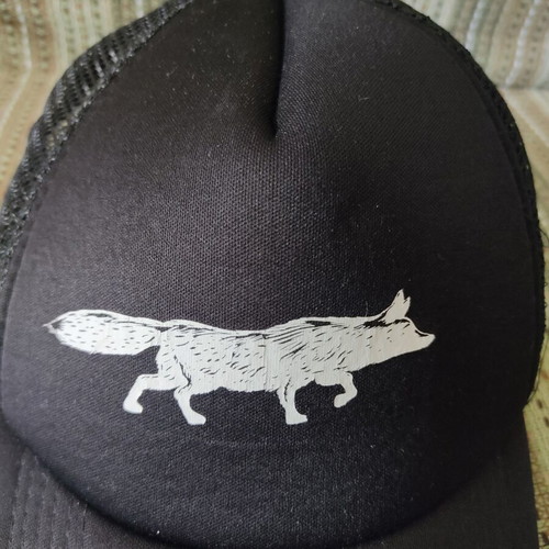 Black cap with fox print, Milokleftis promotion