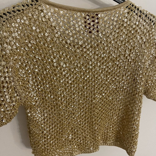Knitted blouse with sequins used, size M