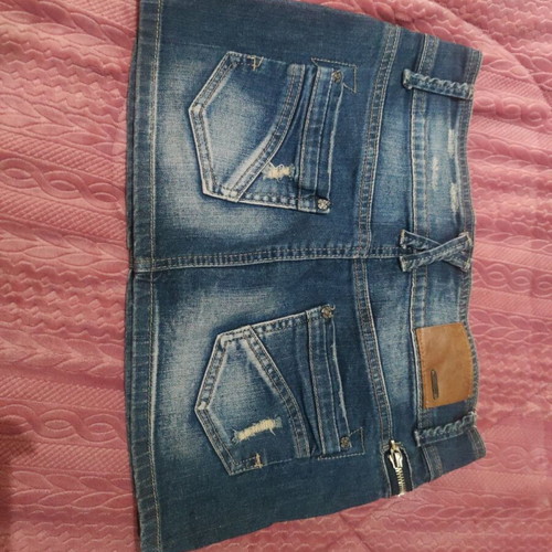 Mini skirt used, blue, size S