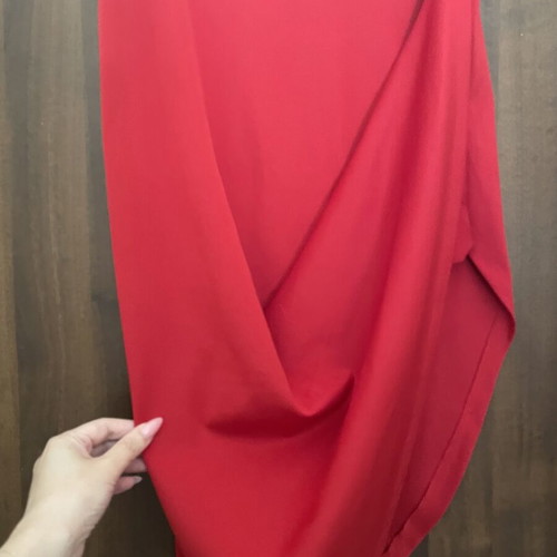 Red midi skirt with asymmetric design by TATU like new