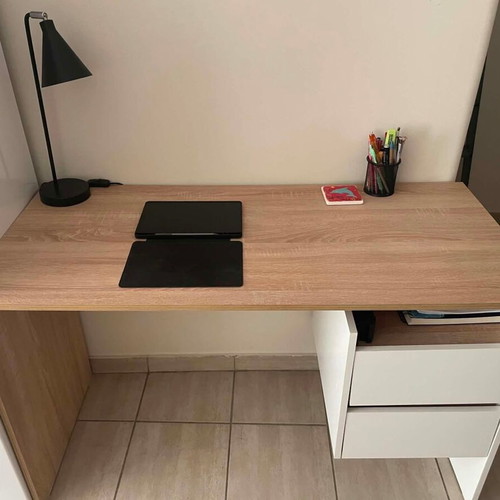Praktiker office desk, used, with minor repairs