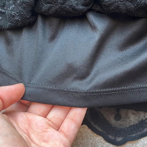 Pull & Bear black mini skirt with lace and floral details