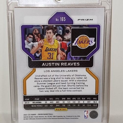 Austin Reaves RC Prizm Red/White/Blue Rookie Card 2021-22 like new #165