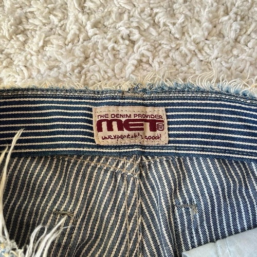 Distressed striped flare pants low-rise, new, size XS
