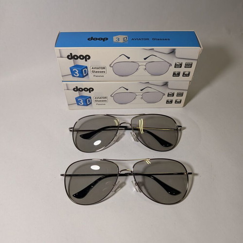 3D doop Aviator Passive glasses like new, 2 pcs, compatible with LG