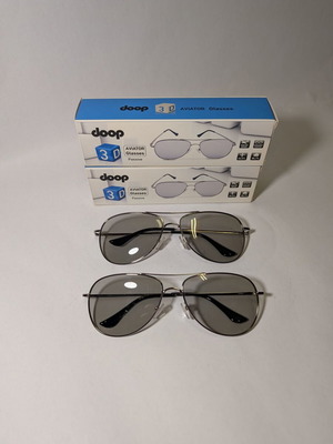 3D doop Aviator Passive glasses like new, 2 pcs, compatible with LG