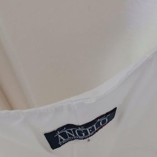 Angelo white asymmetric dress size S like new