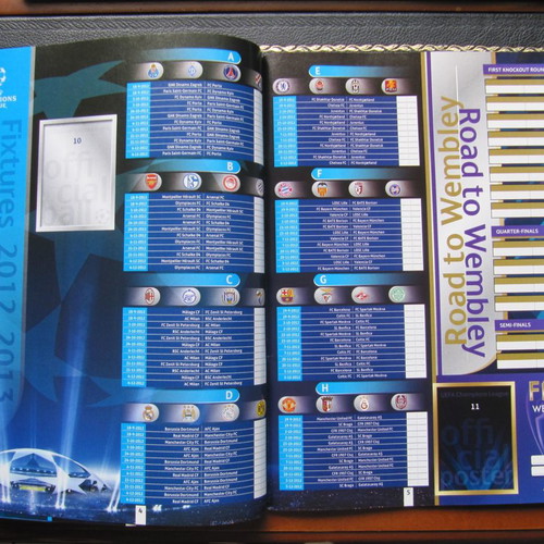 Panini Champions League 2012/13 άλμπουμ μεταχειρισμένο με 63 αυτοκόλλητα