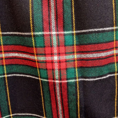 Vintage 1960's wool plaid wrap maxi skirt lined, like new