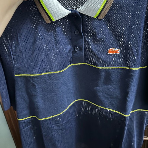 Lacoste women's shirt size 46 relaxed fit blue like new