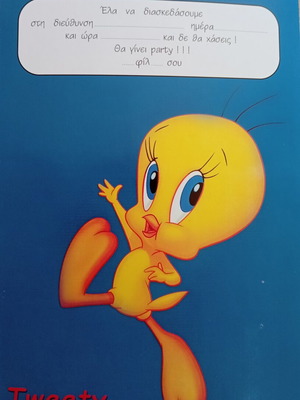 Vintage Tweety Party Invitations Set of 10 New