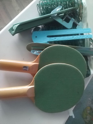 Ping pong rackets used, set without balls